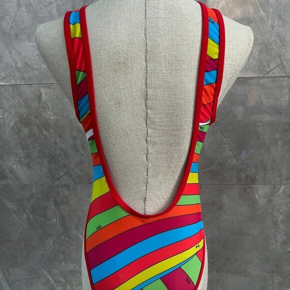 Emilio Pucci Colorful Swirl One Piece Swimsuit - Picture 4 of 4